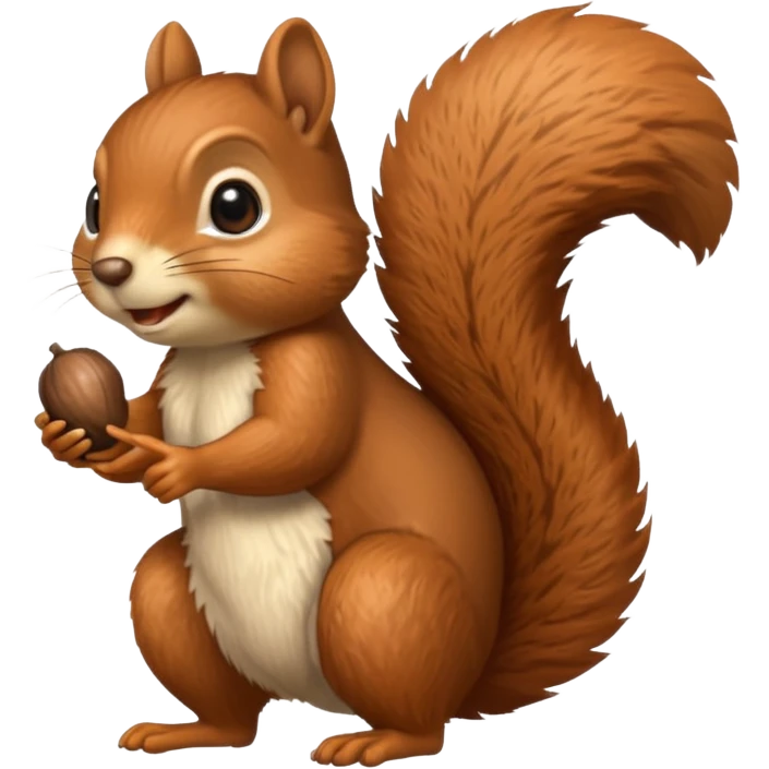 Squirrel hold acorn emoji
