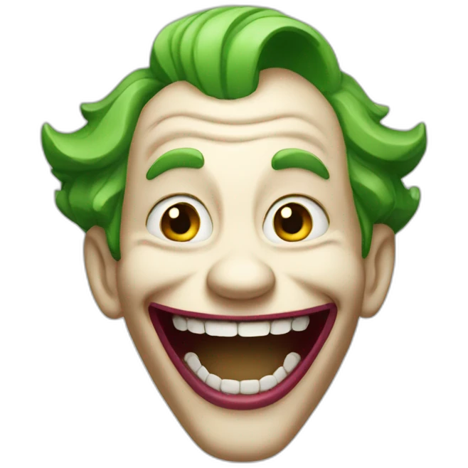 Laughing joker emoji