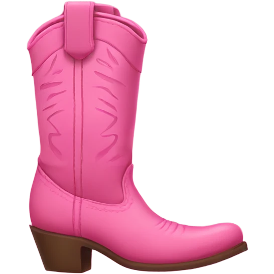 Pink western boots  emoji