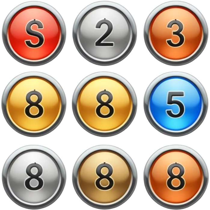 badges for paid subscriptions at different levels with numbers emoji