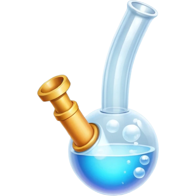 Bubble pipe made of quartz emoji