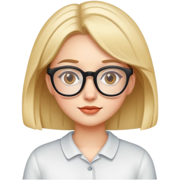 Girl with glasses  emoji