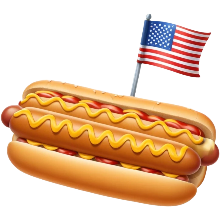 hot dog, Fourth of July emoji