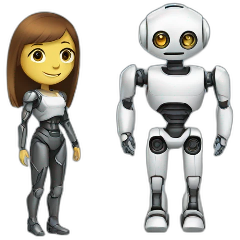 Robot AND human emoji