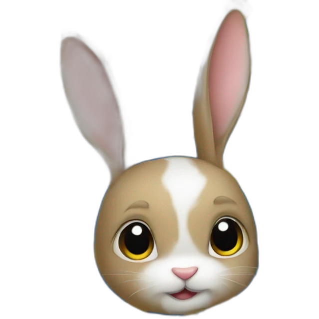rabbit in a Ukrainian flag emoji
