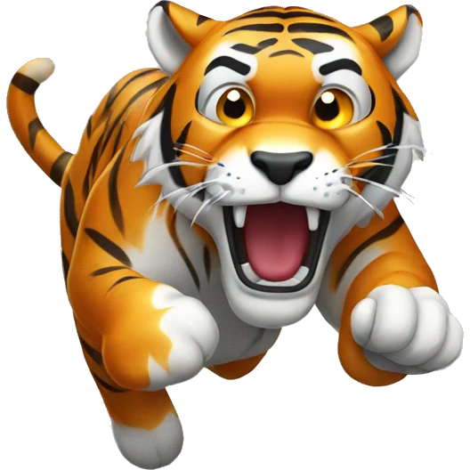 tiger running scared emoji