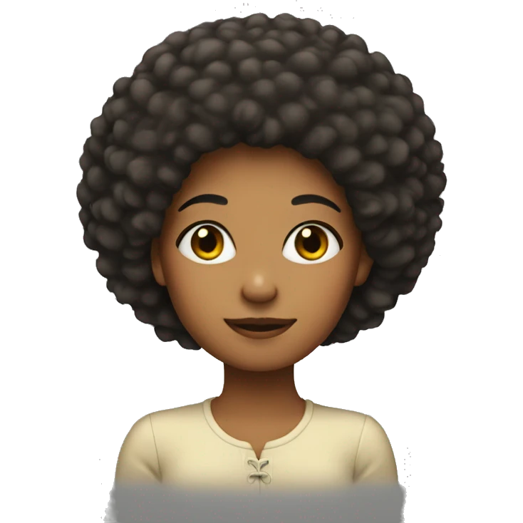girl with afro emoji