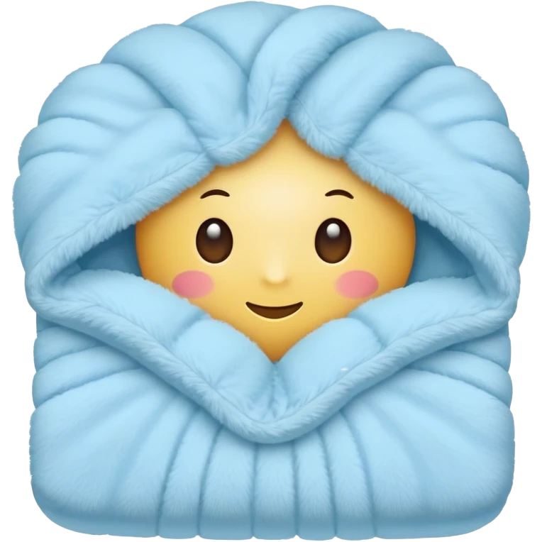 Light blue soft blanket emoji