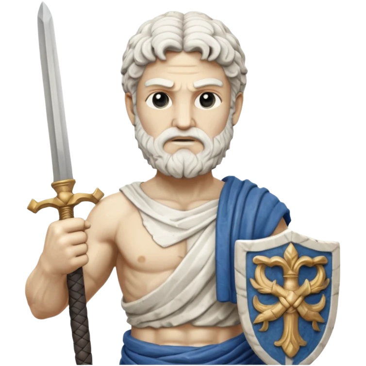 a greek statue holding a sword emoji
