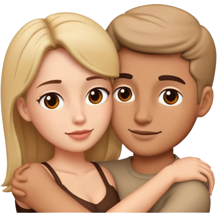 dos novios abrazándose  emoji