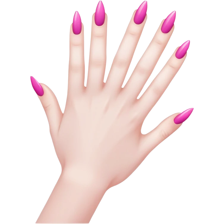 hand with pink gothic nails emoji
