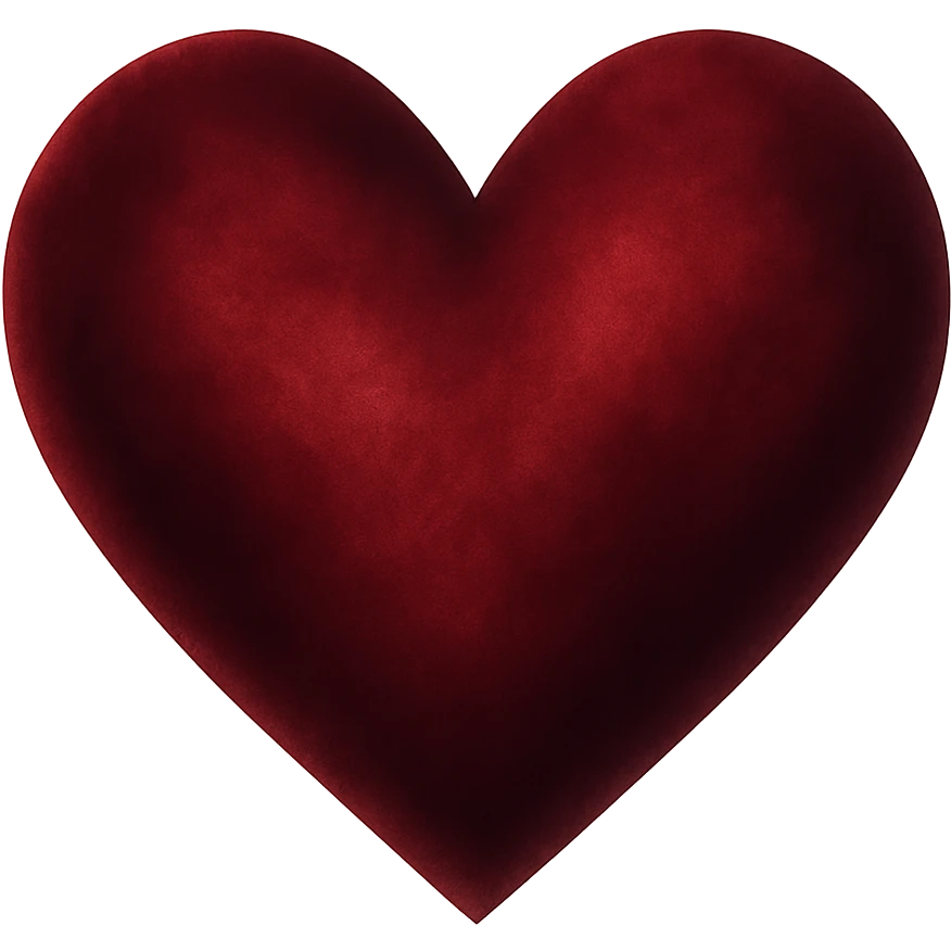 heart with a soft velvet gradient emoji