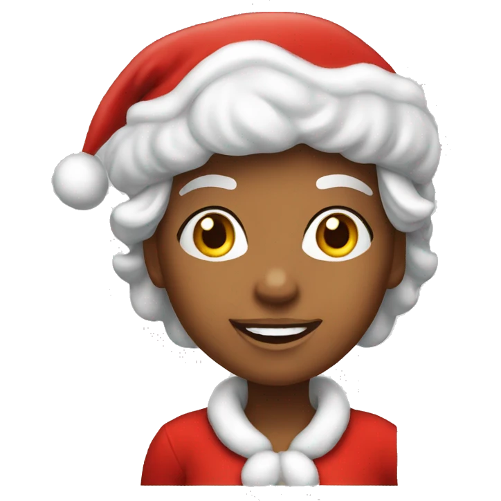 Mrs claus is running emoji