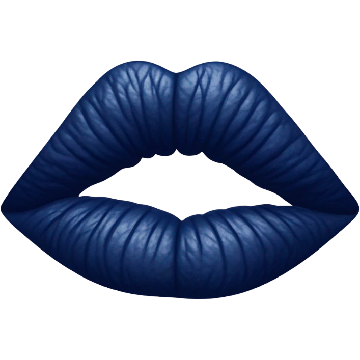 Navy blue kiss emoji