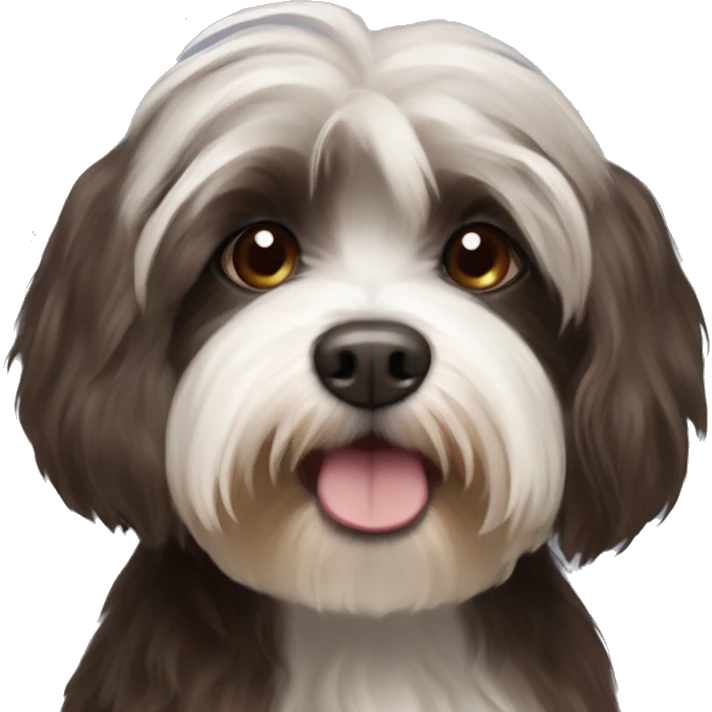Dark brown havanese emoji