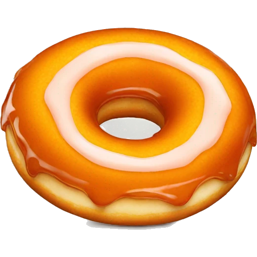 donut with orange glaze emoji