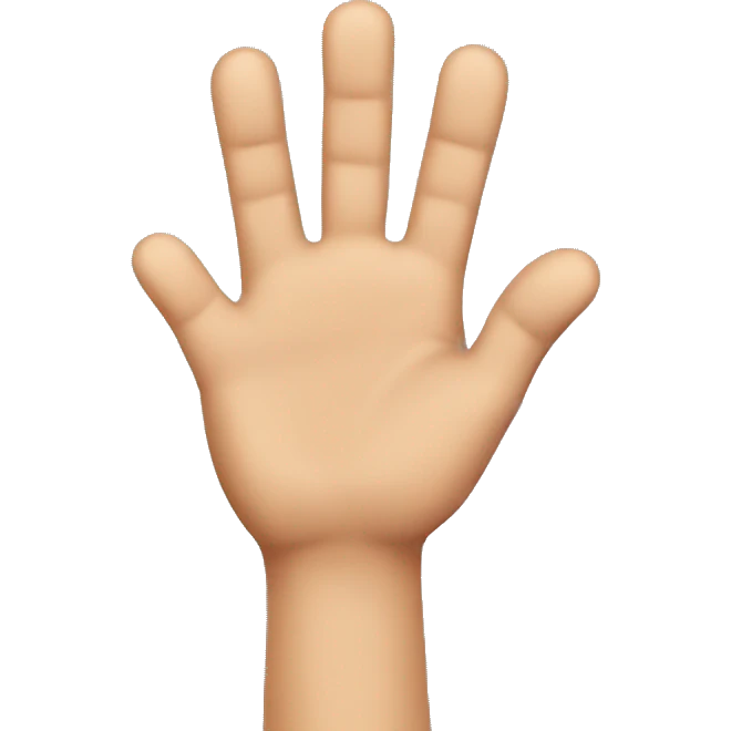 Hand making the word talent emoji