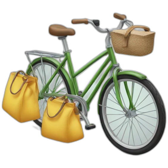bike with bags emoji