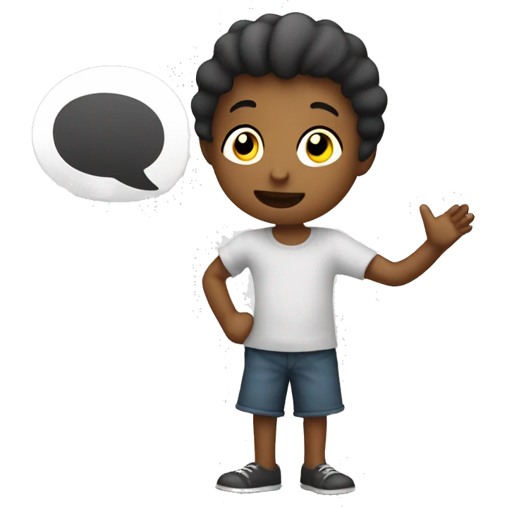 talking child with speech bubble  emoji