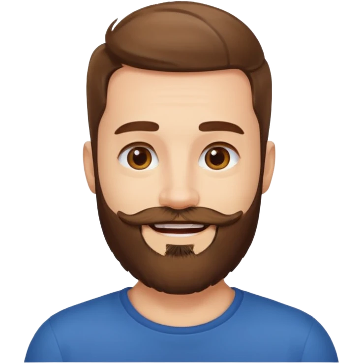 the man with a beard only on his chin emoji