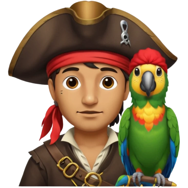 pirate and parrot emoji
