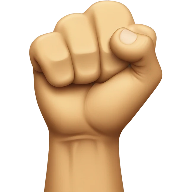 trump holding fist in air emoji