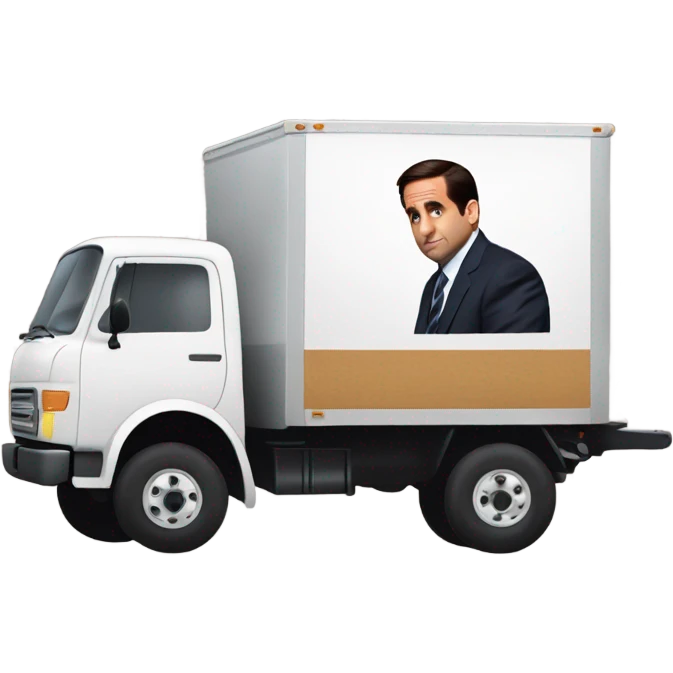Michael Scott with a truck emoji