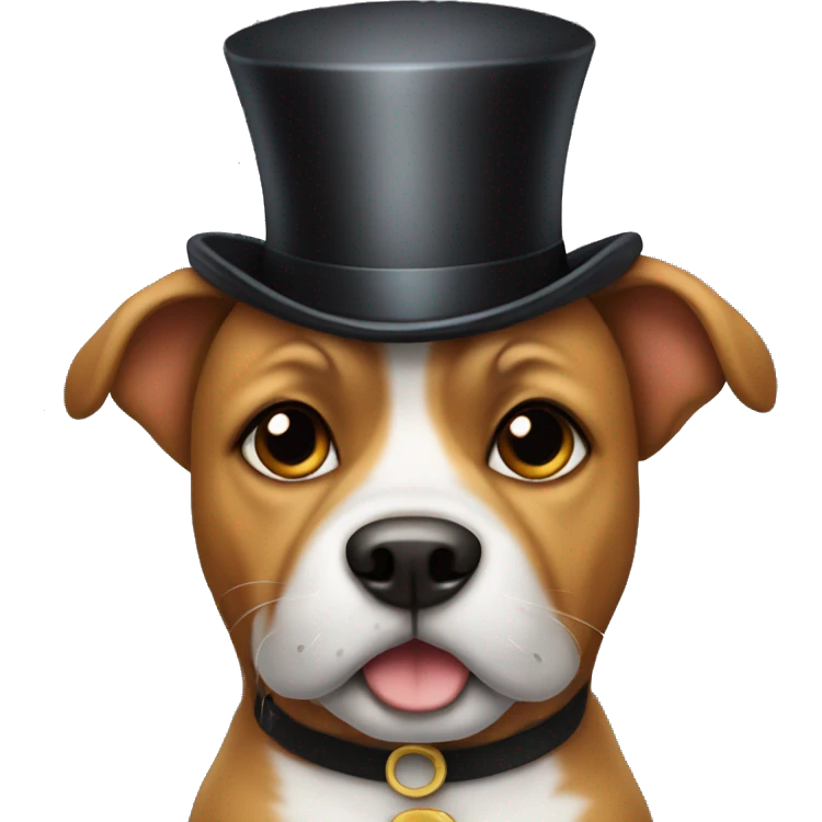 Dog with a top hat emoji