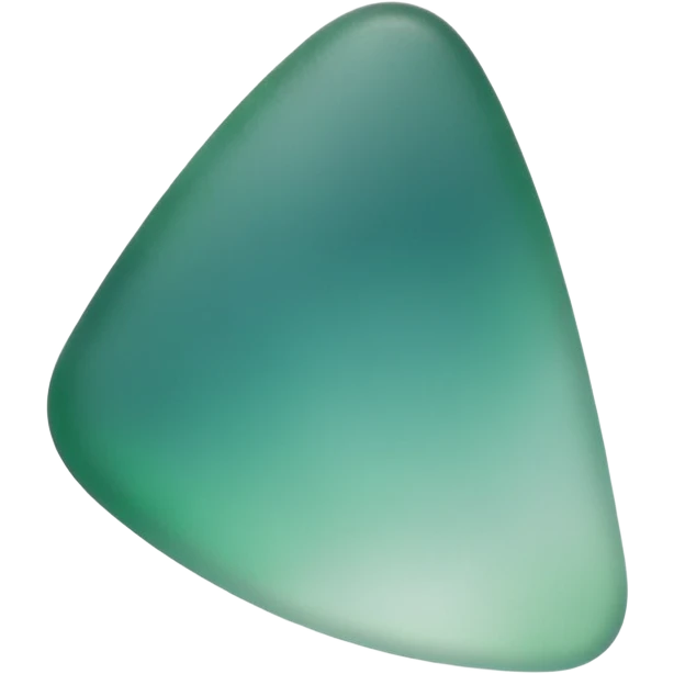 a single piece of green and teal sea glass with smooth but sharp edges emoji