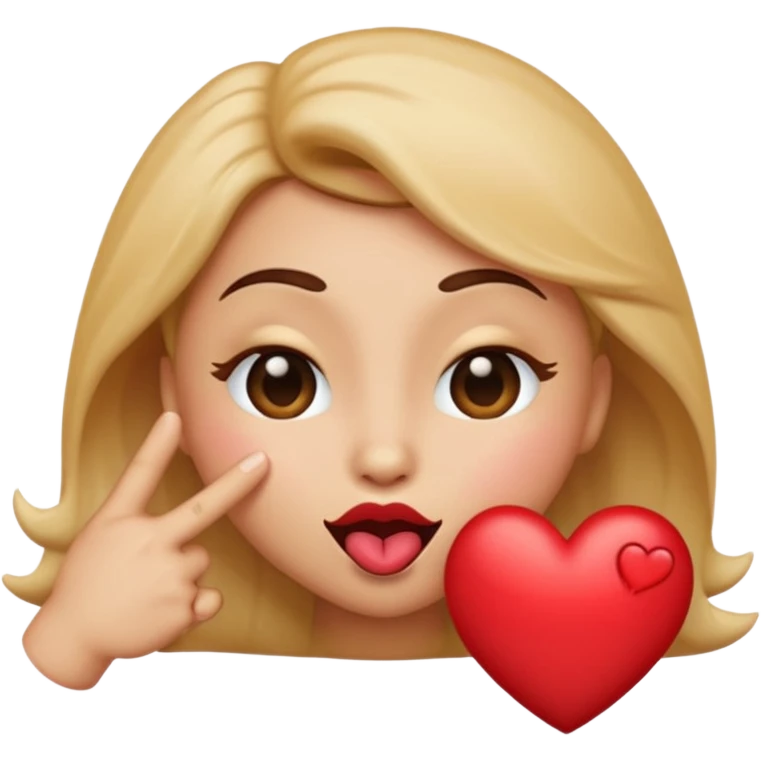 seductive emoji, blowing a kiss, winking, heart emoji