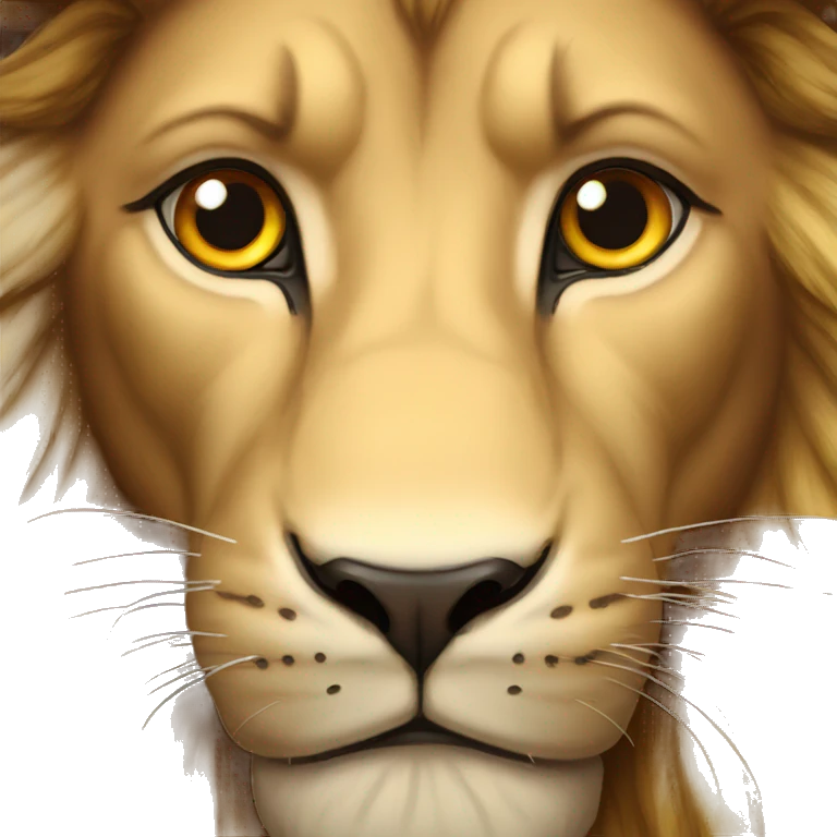 Lion yeux rouges  emoji