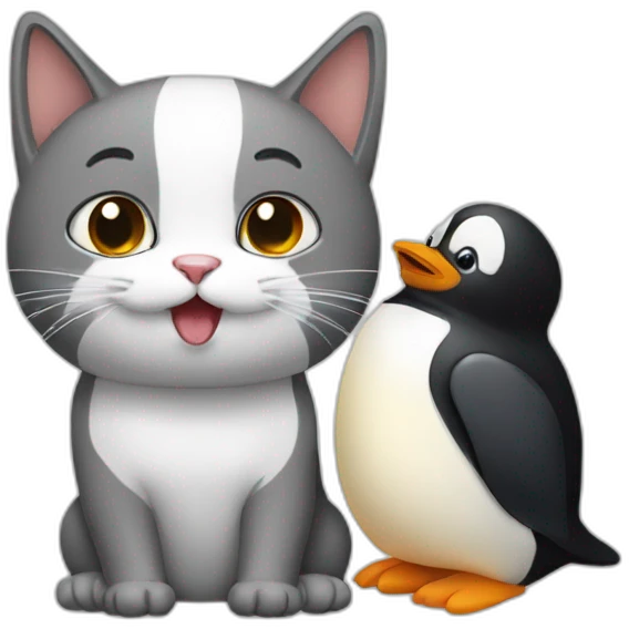 cat with penguin emoji