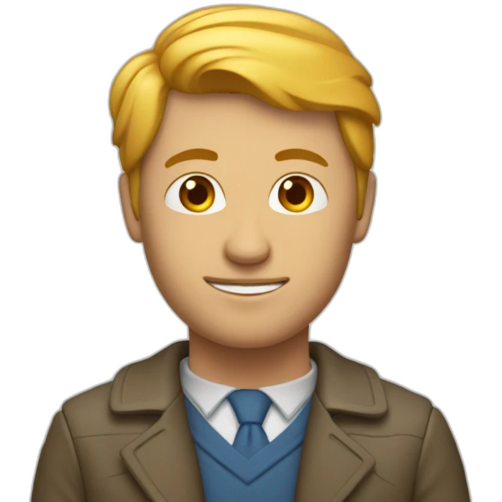 un homme avec un genoux au sol emoji