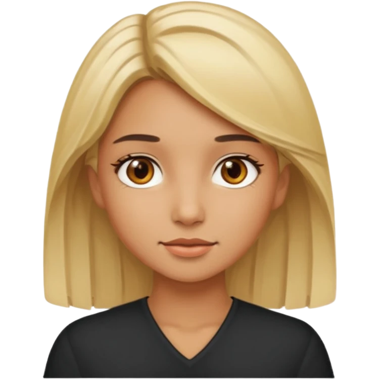 sarı kıza kahverengi göz emoji