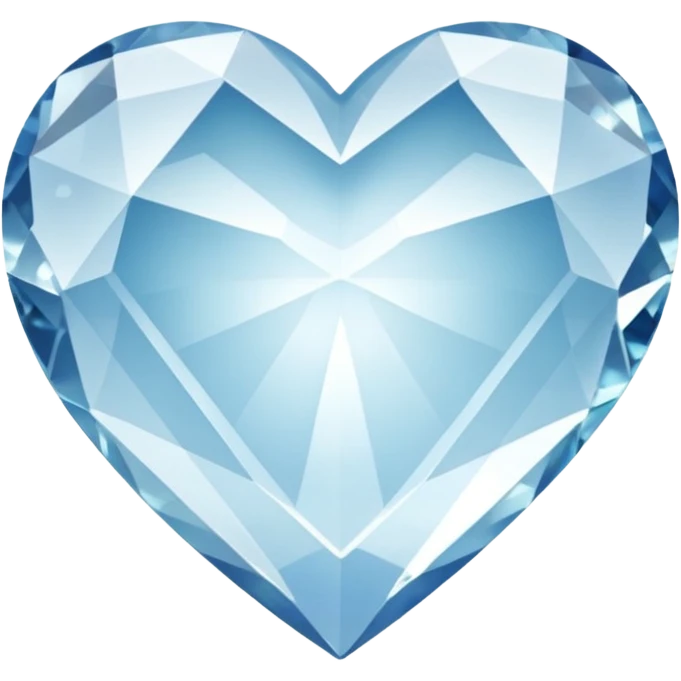 white heart with a crystal effect emoji