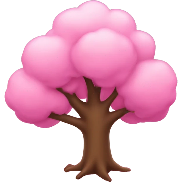 A cute pink tree  emoji