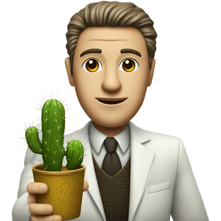 A human cactus drinking a Manhattan  emoji