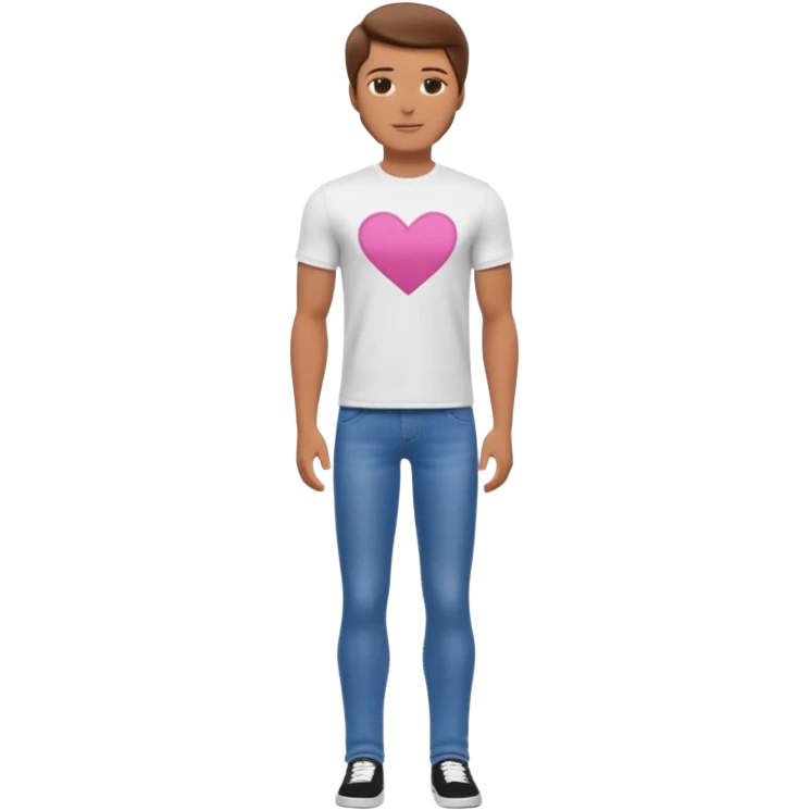 barbie merliah summers as a guy with brown har and brown eyes and tanned skin and full body emoji