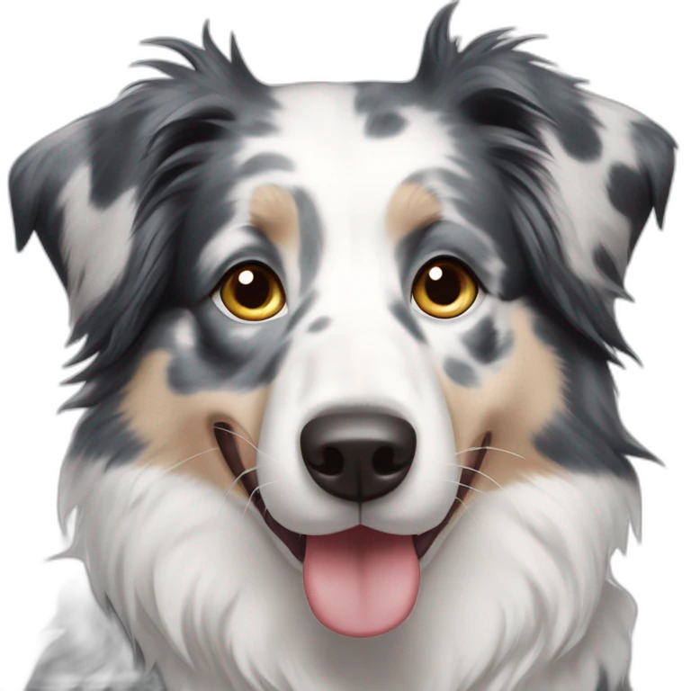 Border collie blue merle emoji