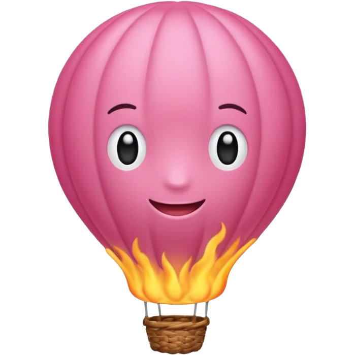 Balão de ar quente rosa emoji