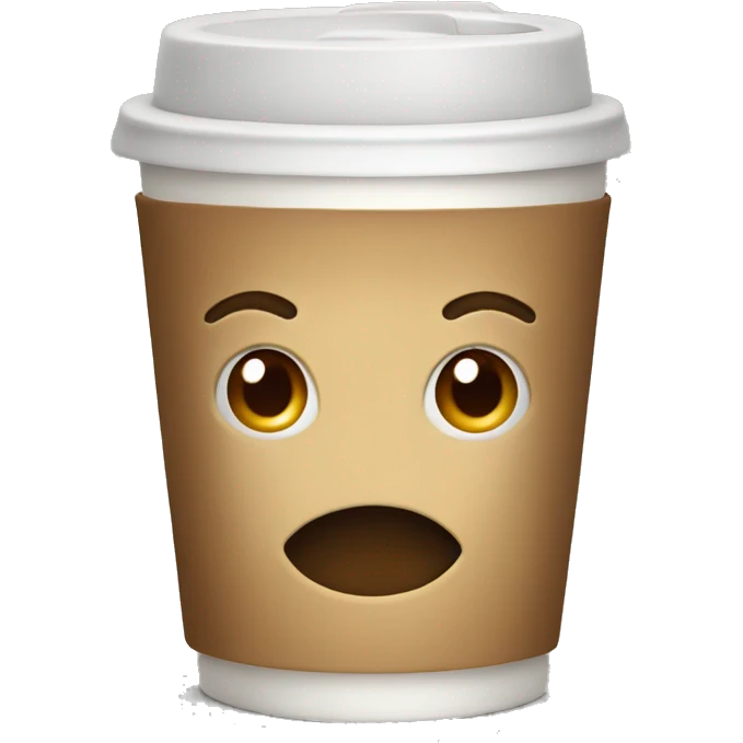 Coffee with a smirk face emoji