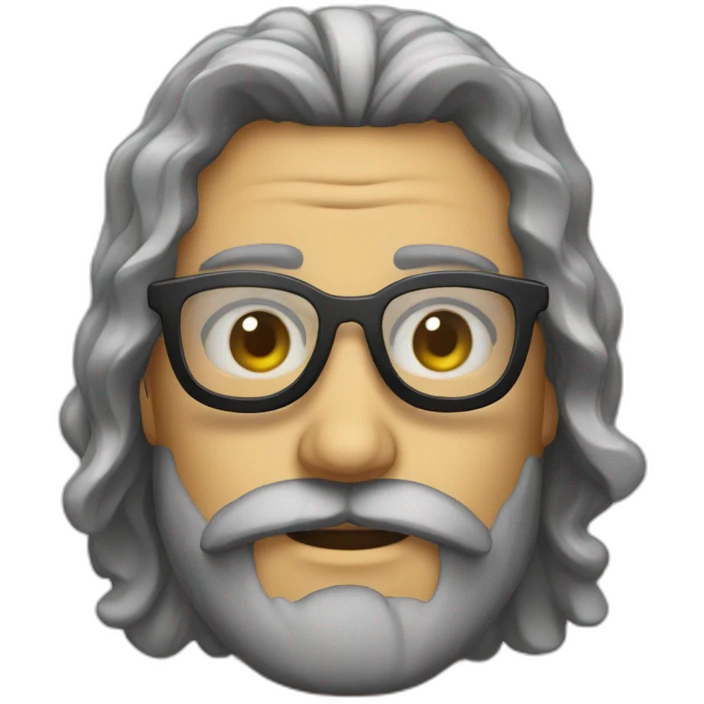 calvo con gafas y barba emoji