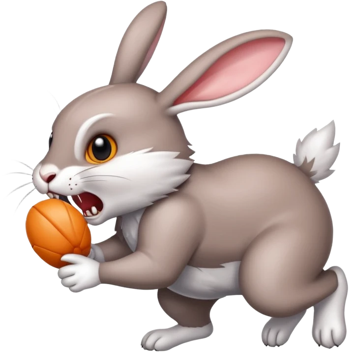 A thing catching a rabbit emoji