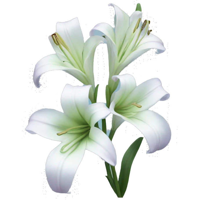 pastel blue lilium emoji