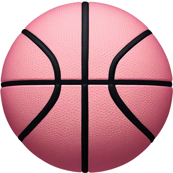 Pink basketball emoji