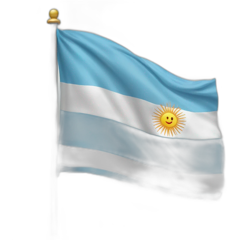 flag of argentina but with uruguay's sun emoji