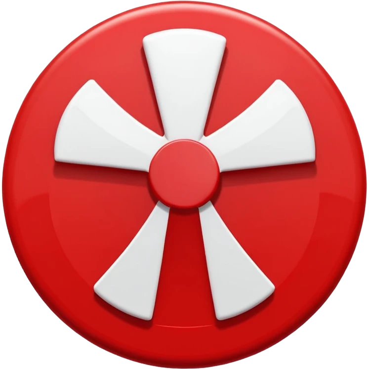 Red circular cross icon, white X(wrong) symbol in center, glossy 3D button style, smooth surface, soft shadow, minimal design, centered composition, high resolution emoji