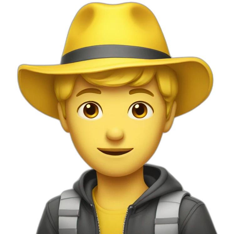 Yellow hat boy emoji