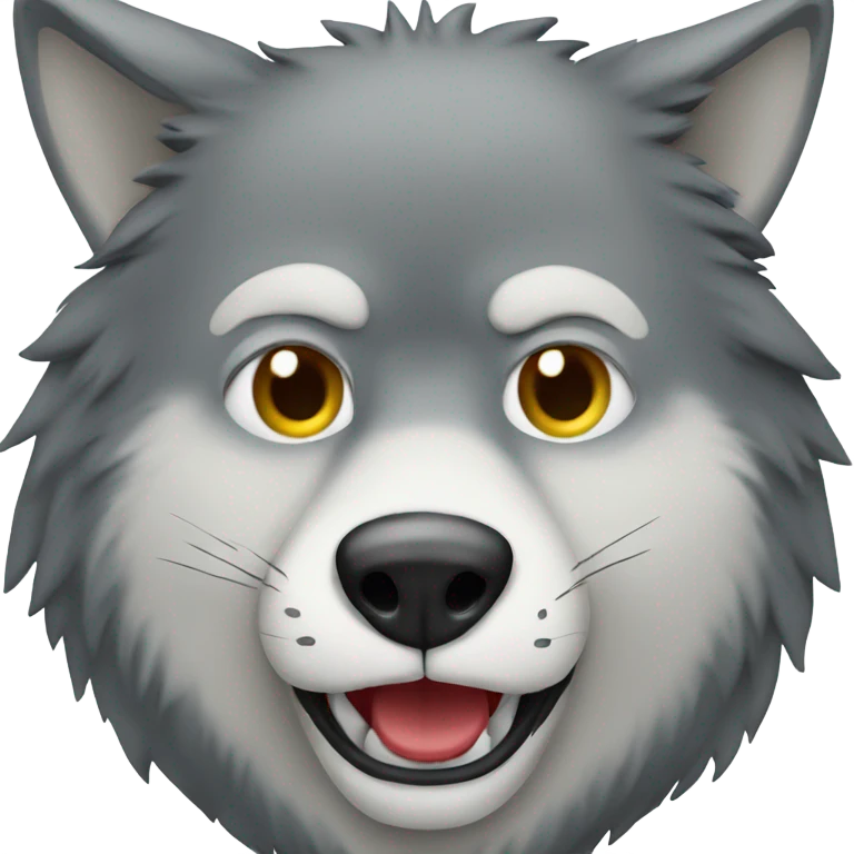 Wolf with phone  emoji