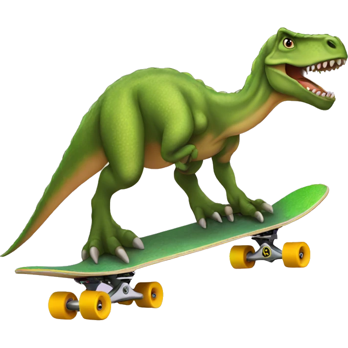 Dinosaur skateboard  emoji